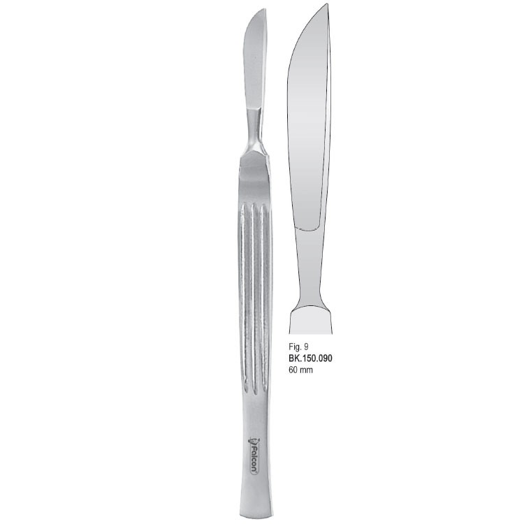 Scalpel stainless steel 60mm blade fig. 9
