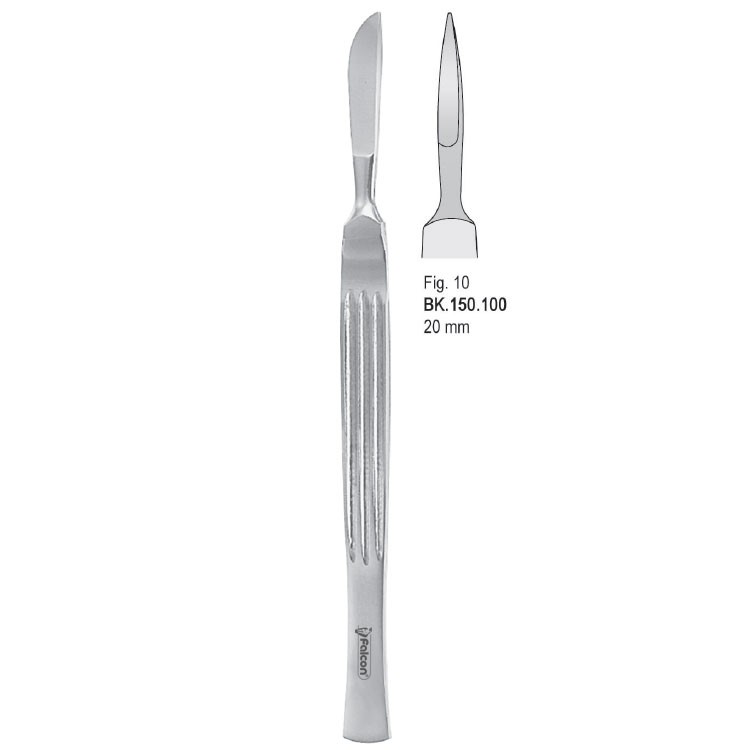 Scalpel stainless steel pointed 20mm blade fig. 10