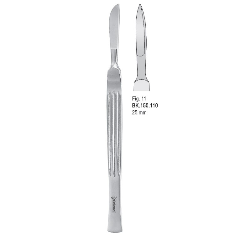 Scalpel stainless steel pointed 25mm blade fig. 11