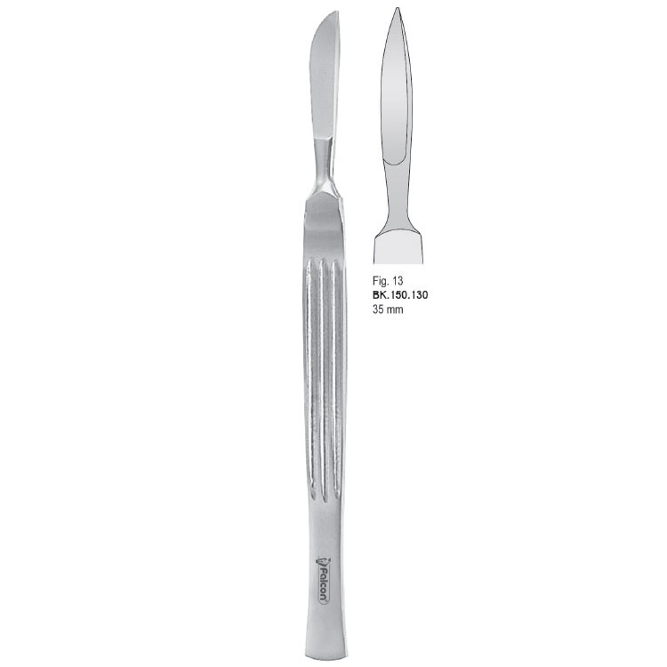 Scalpel stainless steel pointed 35mm blade fig. 13
