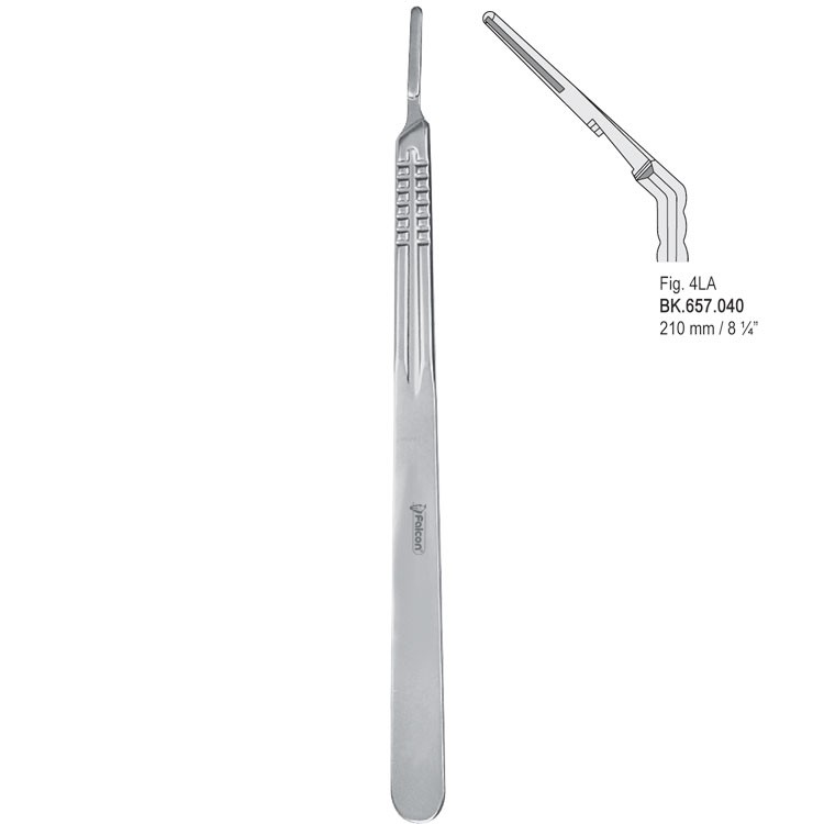 Scalpel handle angled fig. 4LA 