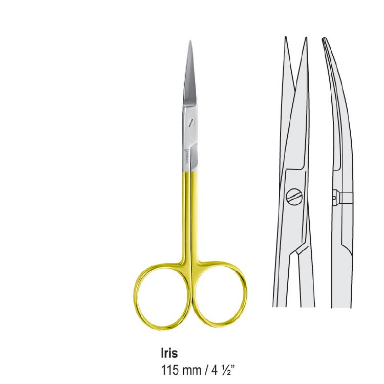 Falcon-Cut Scissors left handed Iris curved 115mm 