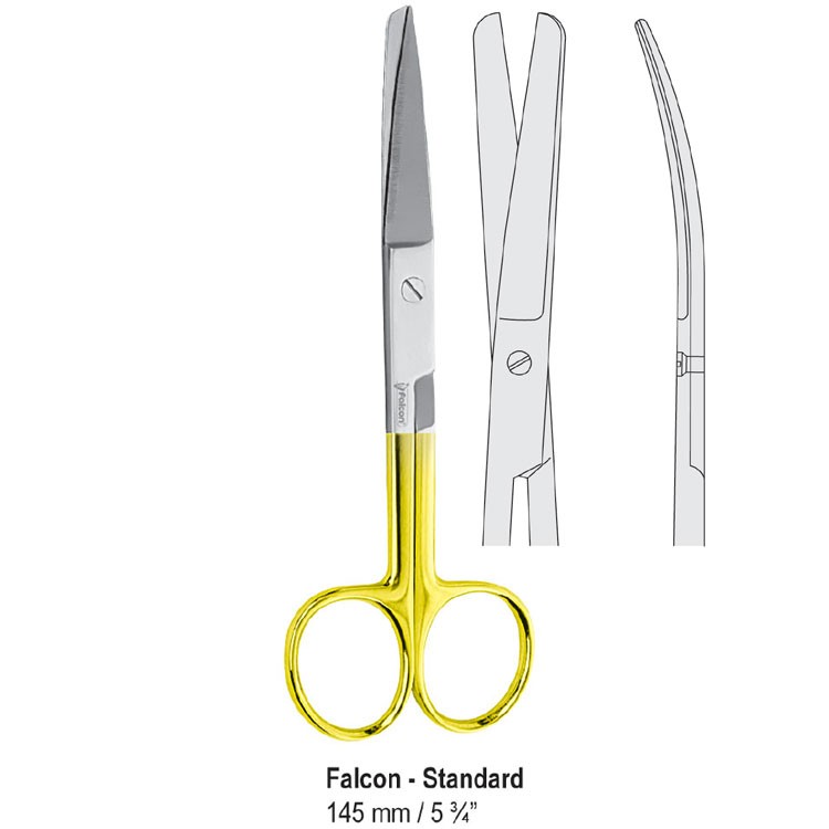 Falcon-Cut Scissors left handed Falcon-Standard bl/bl curved 145mm