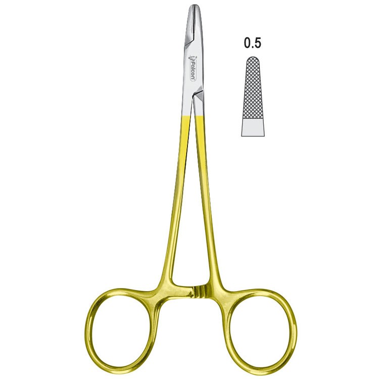 Falcon-Grip Needle holder left handed Baumgartner 145mm TC