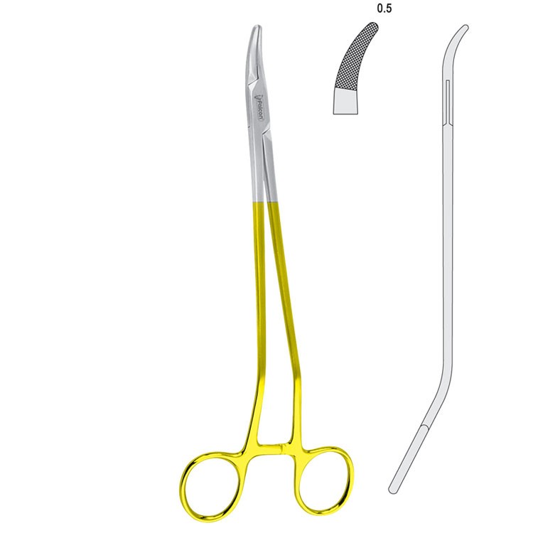 Falcon-Grip Needle holder left handed Falcon S-Shape left handed 215mm TC