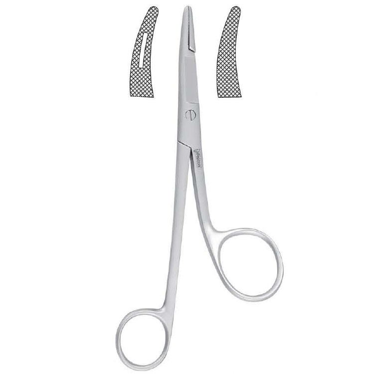 Needle holder with scissors Gillies left handed 160mm