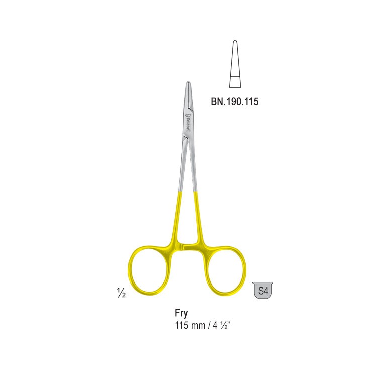 Falcon-Grip Needle holder Fry 115mm TC smooth