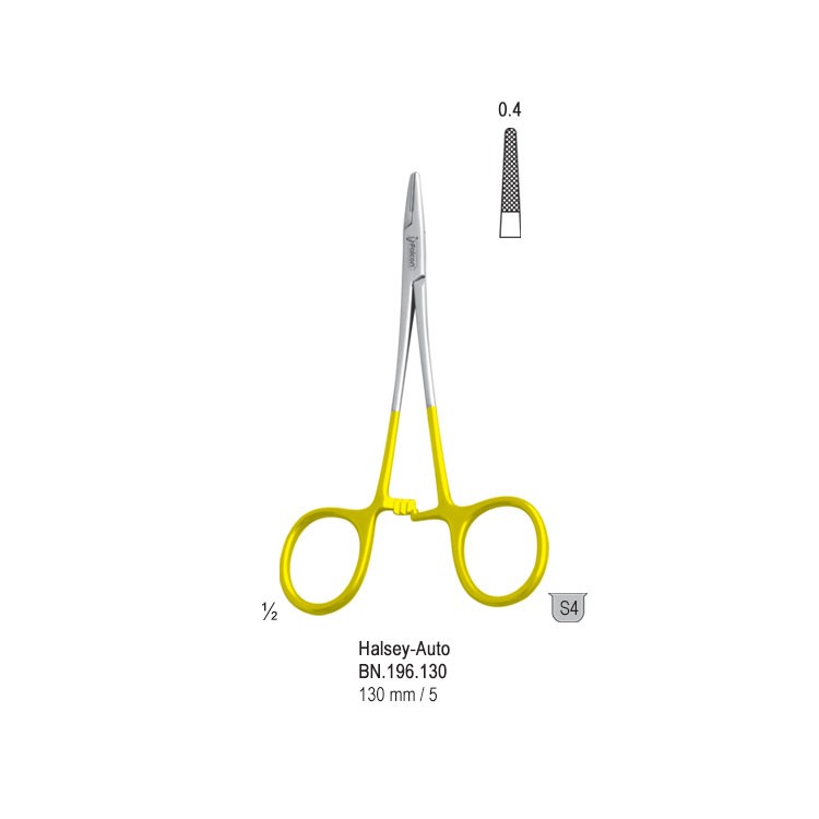 Falcon-Grip Needle holder Halsey-Auto 130mm TC