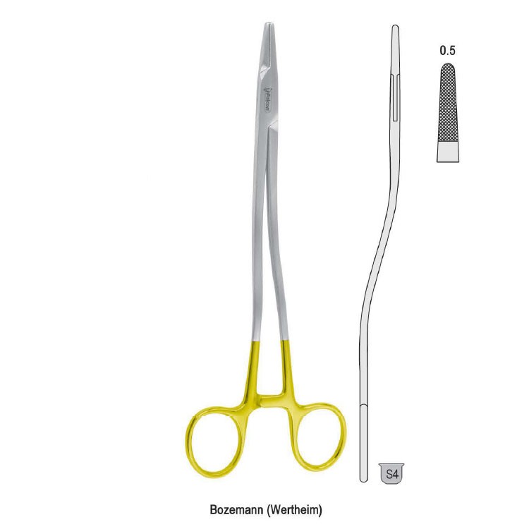 Falcon-Grip Needle holder Bozemann (Wertheim) S-Shape 200mm TC