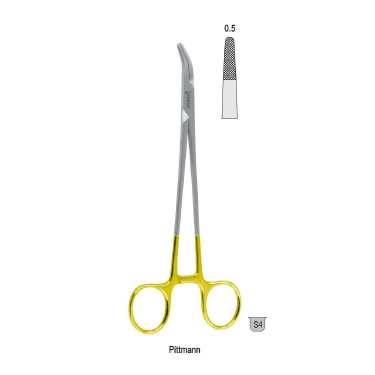 Falcon-Grip Needle holder Pittmann side curved 180mm TC
