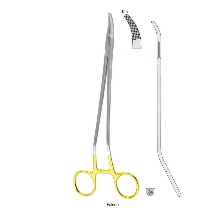 Falcon-Grip Needle holder Falcon S-Shape right handed 215mm TC