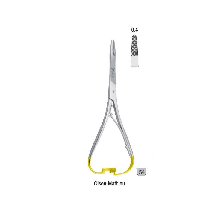 Falcon-Grip Needle holder with scissors Olsen-Mathieu 140mm TC