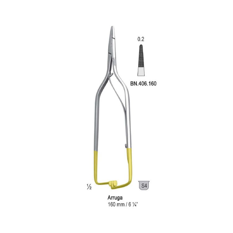 Falcon-Grip Needle holder Arruga straight 160mm TC