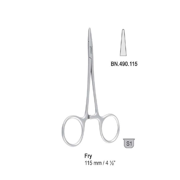 Needle holder Fry smooth 115mm