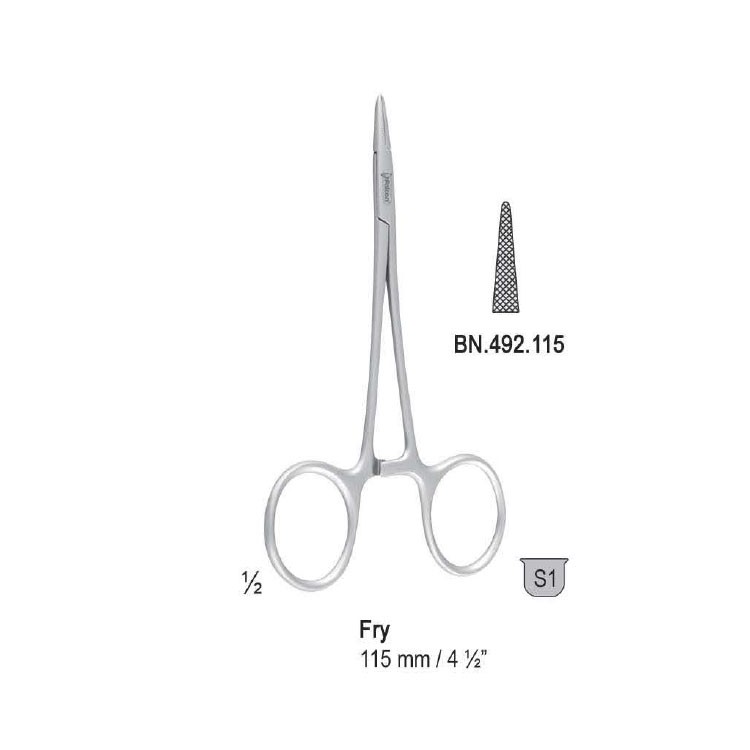 Needle holder Fry serrated 115mm