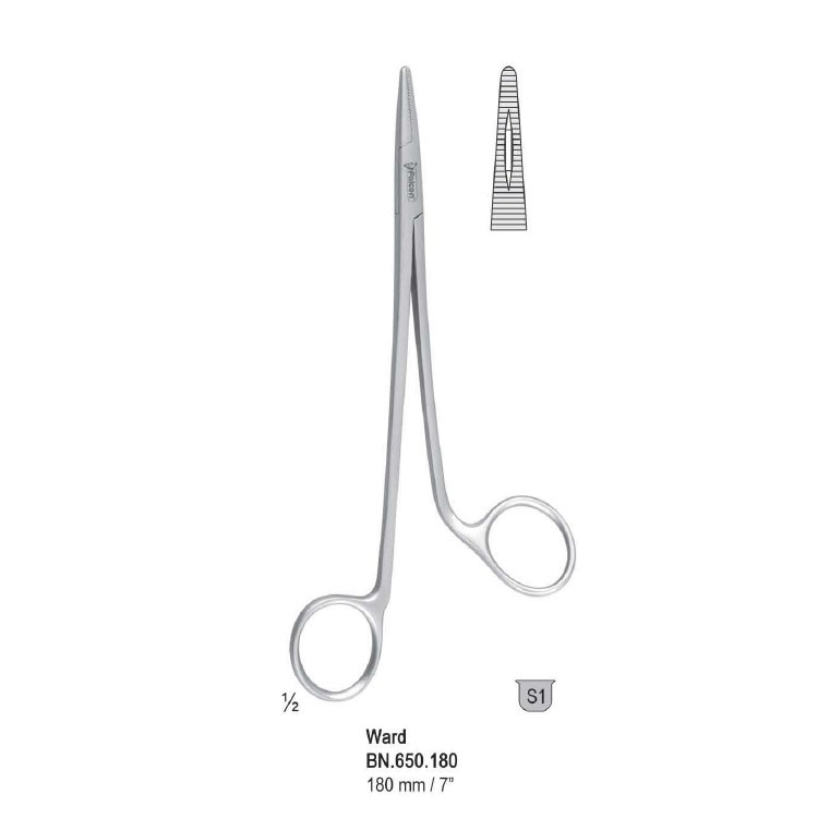 Needle holder Ward 1-offset ring 180mm