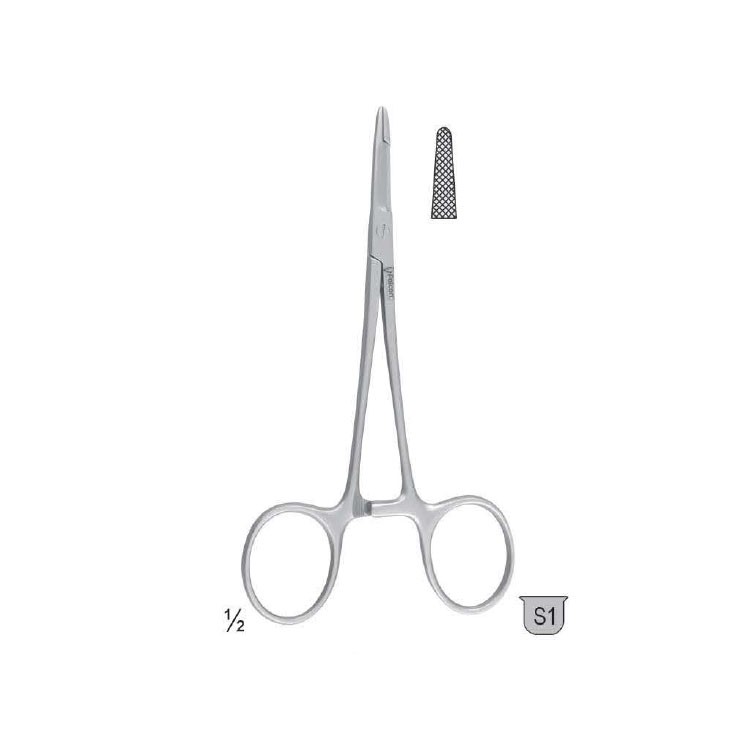 Needle holder with scissors Mini Olsen-Hegar 120mm