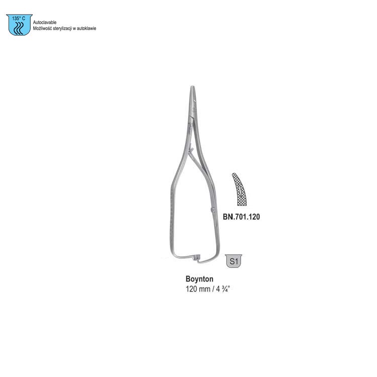 Needle holder Boynton curved 120mm