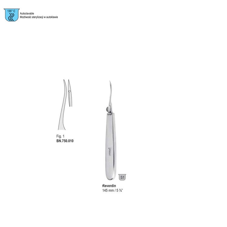 Needle ligature Reverdin 145mm fig. 1