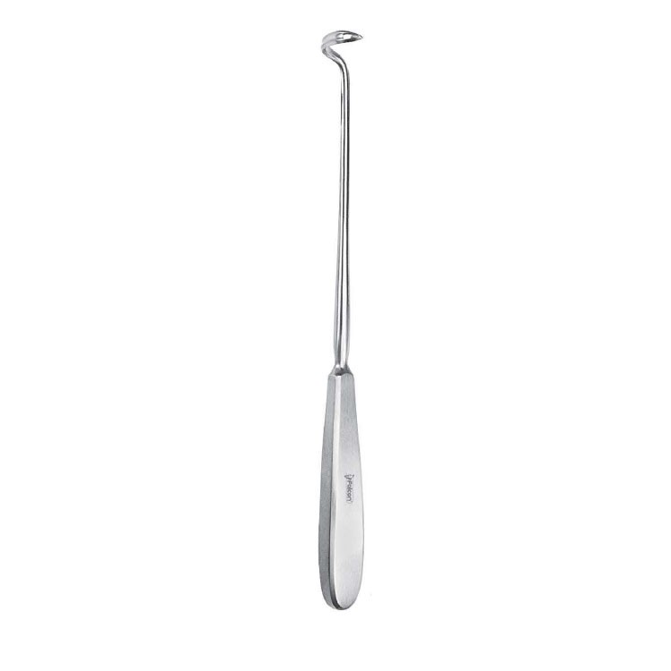 Needle ligature Deschamps sharp curved to left 210mm