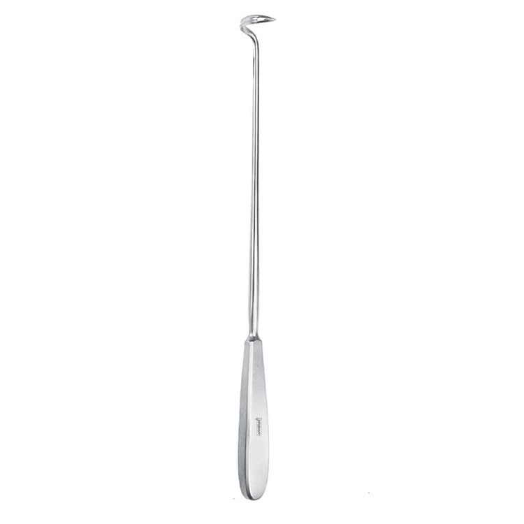 Needle ligature Deschamps sharp curved to left 270mm