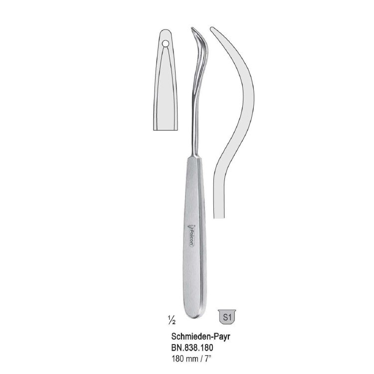 Guiding probe Schmieden-Payr curved 180mm