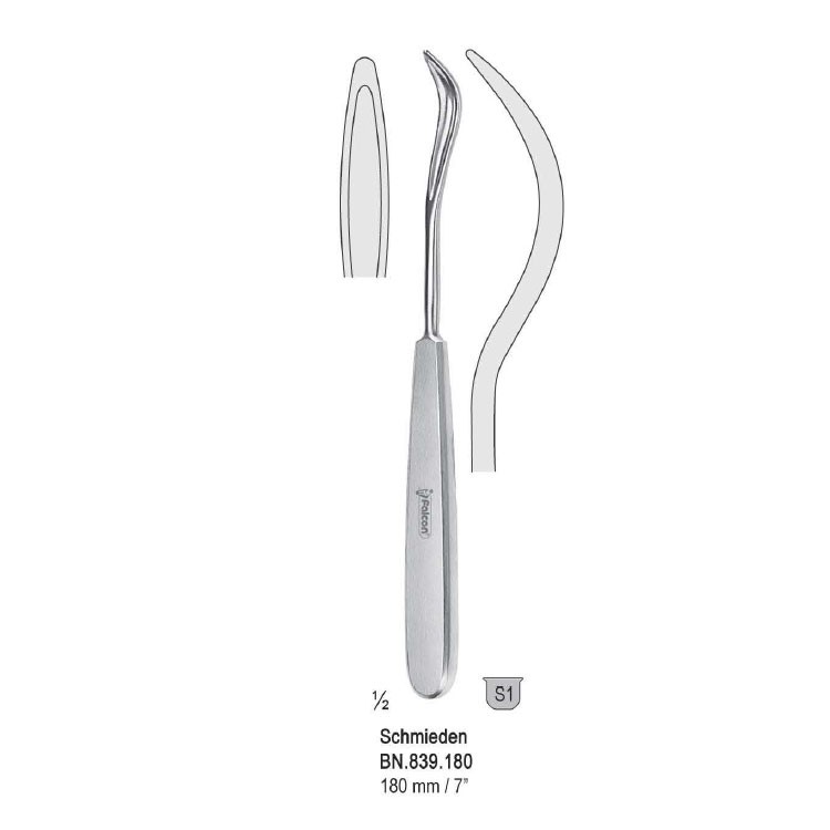 Guiding probe Schmieden curved 180mm