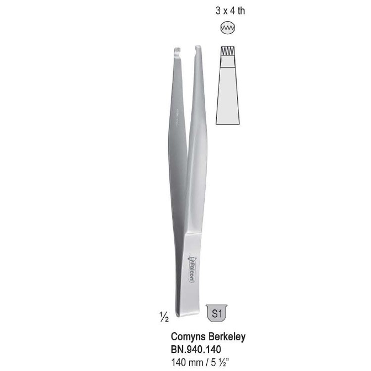 Forceps suture clip applying Comyns Berkeley 140mm