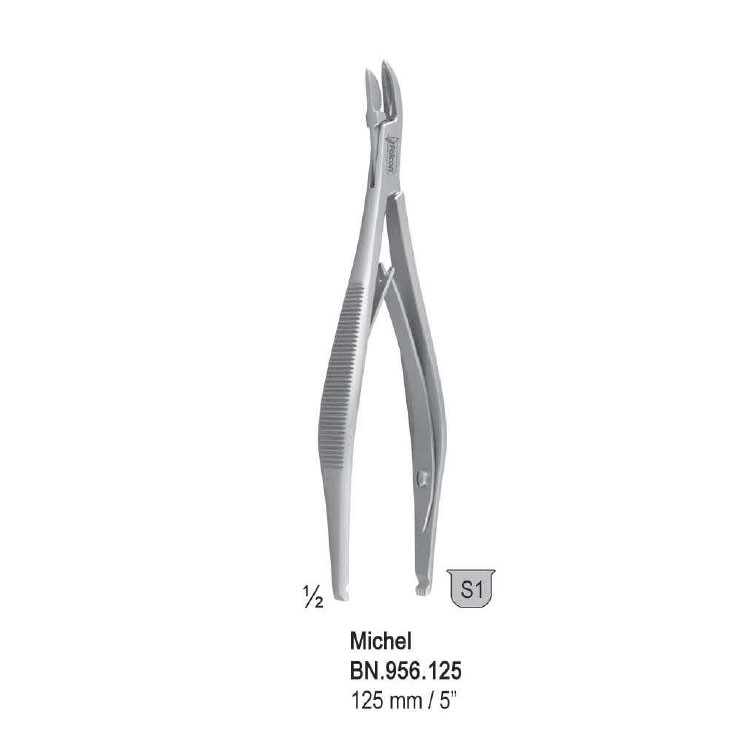 Forceps suture clip appyling and removing Michel 125mm