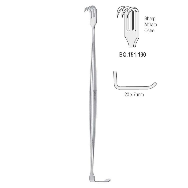Retractor double ended Senn-Miller sharp 160mm