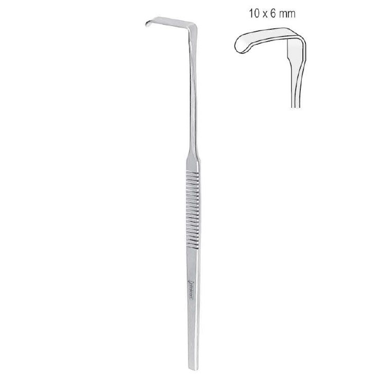 Retractor Langenbeck-Green Mini 10x6mm, 160mm