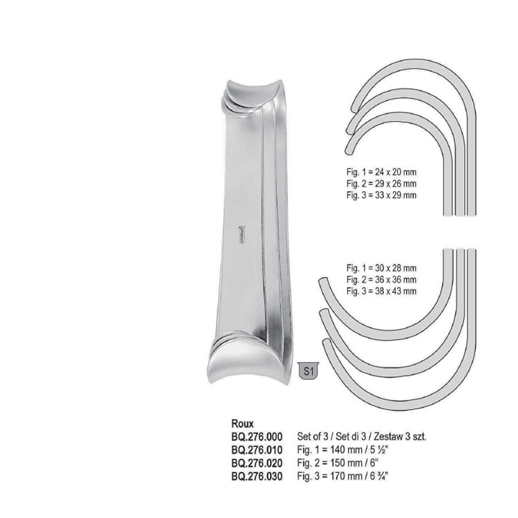 Retractor Roux DE 29x26mm / 36x36mm, 150mm fig. 2
