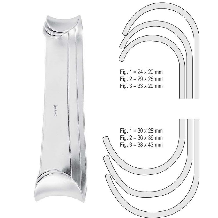 Retractor Roux DE 33x29mm / 38x43mm, 170mm fig. 3