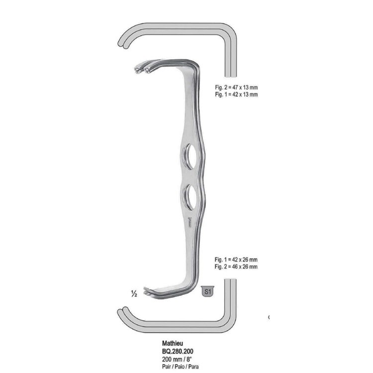 Retractor Mathieu DE 200mm (Pair)