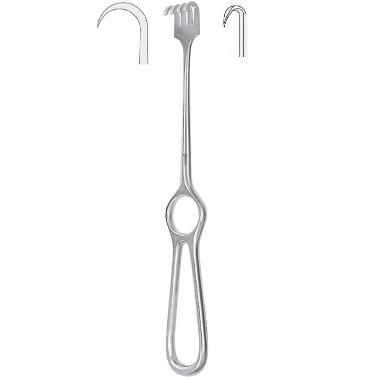 Retractor Kocher 1-prong sharp 220mm