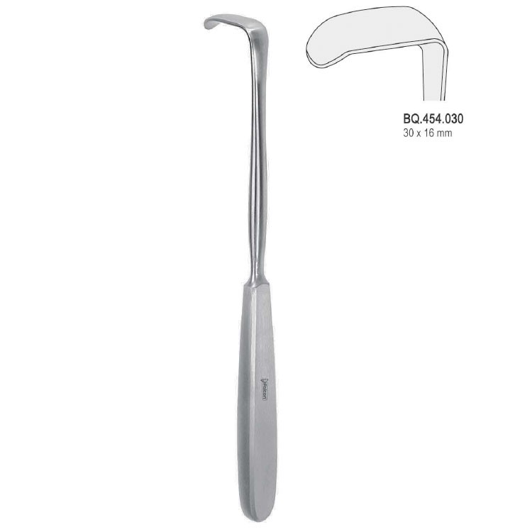Retractor Langenbeck hollow handle 30x16mm, 220mm