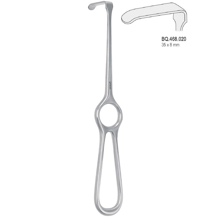 Retractor Kocher-Langenbeck 35x8mm, 215mm
