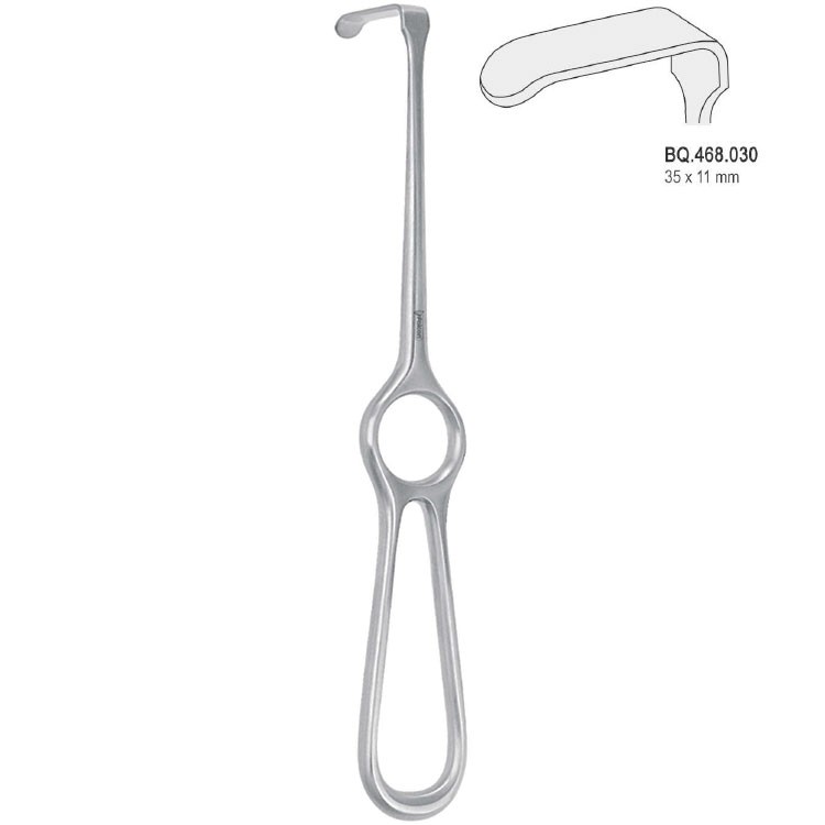 Retractor Kocher-Langenbeck 35x11mm, 215mm