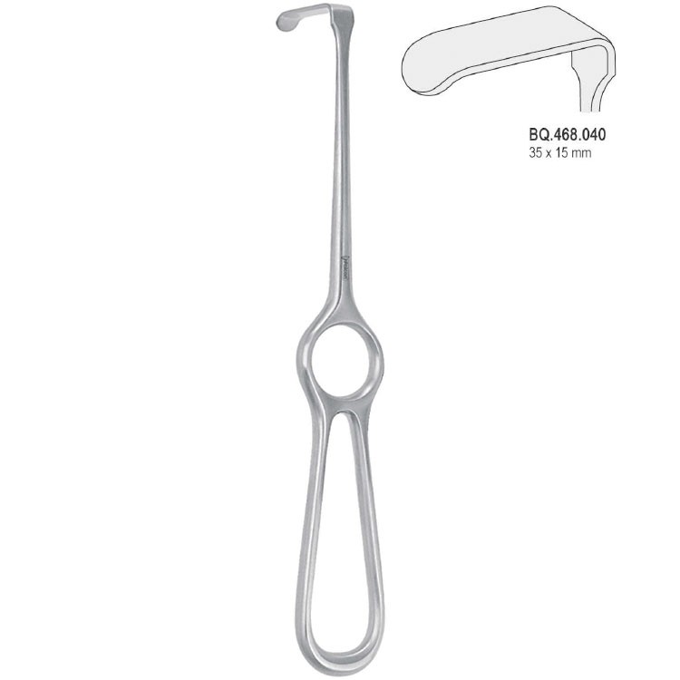 Retractor Kocher-Langenbeck 35x15mm, 215mm