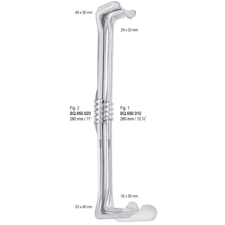 Retractor Richardson-Eastman DE 49x38mm/63x49mm, 280mm fig.2