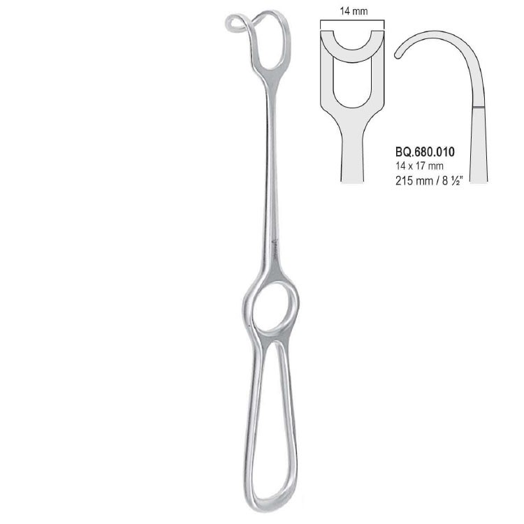 Retractor Middeldorpf 14x17mm, 215mm