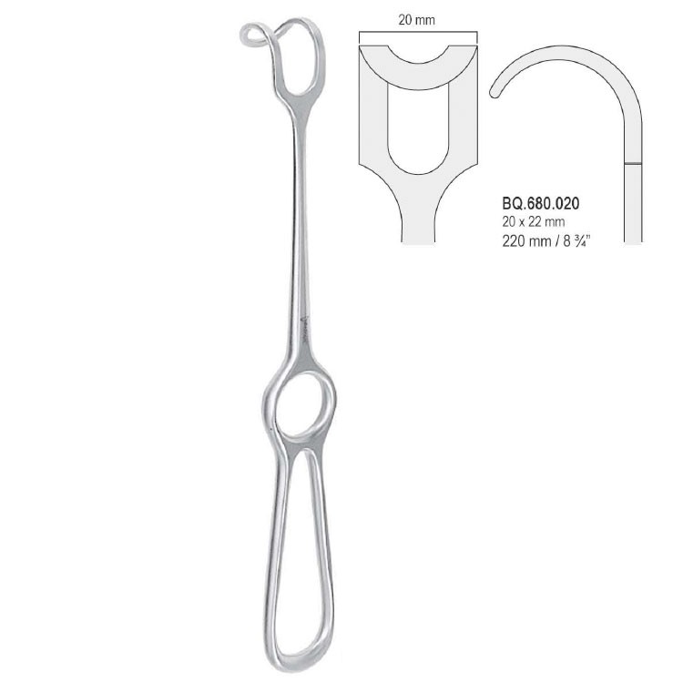 Retractor Middeldorpf 20x22mm, 220mm