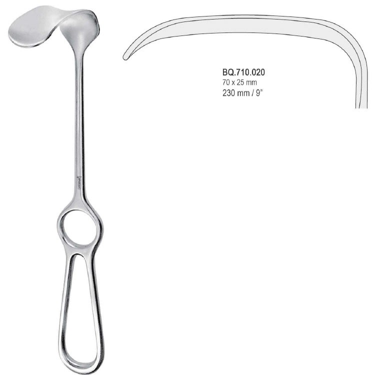Retractor Kocher 70x25mm, 230mm