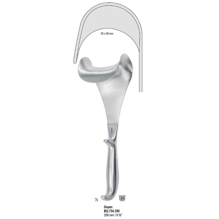 Retractor Doyen 50x85mm, 250mm