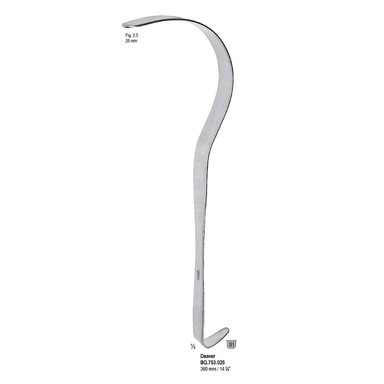 Retractor Deaver 25mm, 360mm fig. 2.5