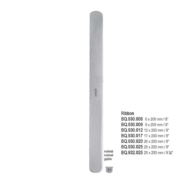 Spatula abdominal Ribbon 25mm, 250mm