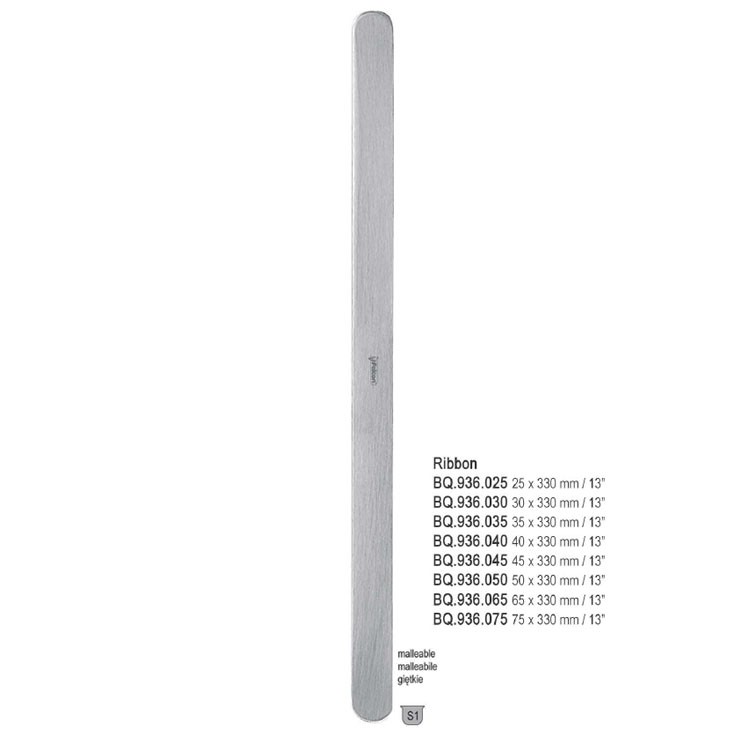 Spatula abdominal Ribbon 75mm, 330mm