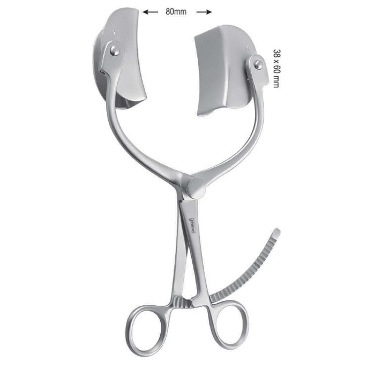 Retractor SR abdominal Collin-Pozzi set bivalve