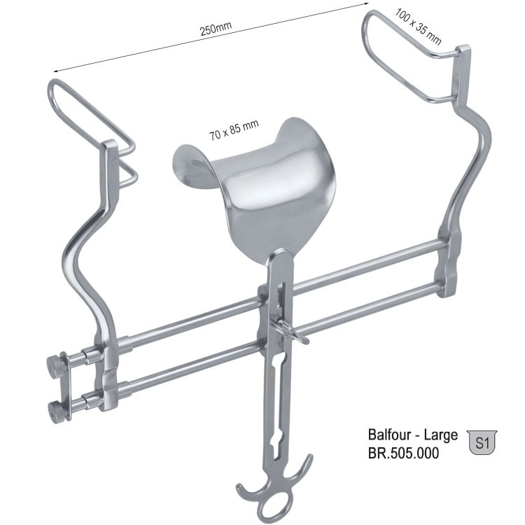 Retractor SR abdominal Balfour-Large set