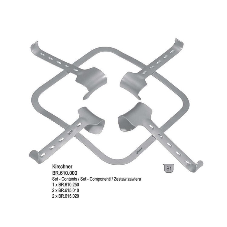 Retractor SR abdominal Kirschner fixed frame set 